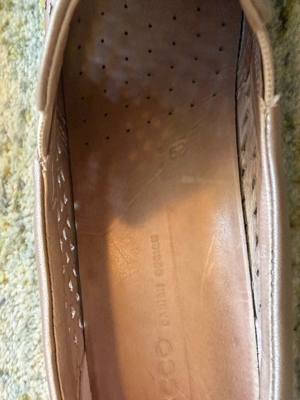 ECCO Espadrille Slip-ons Metallic Tan Size 9 - Picture 4 of 4